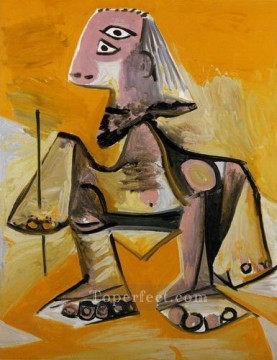 Hombre agachado 1971 Cubismo Pablo Picasso Pinturas al óleo